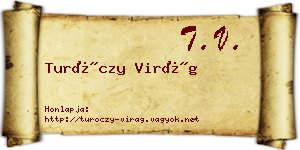 Turóczy Virág névjegykártya